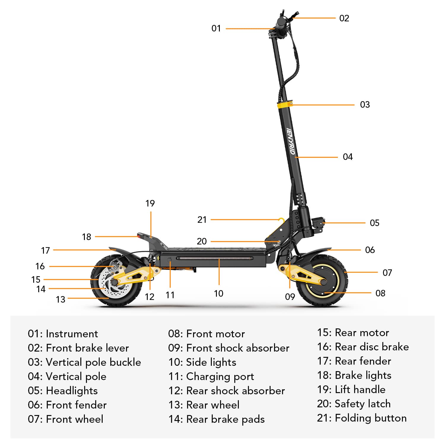 iENYRID ES1 Dual Motor Electric Scooter | 2400W, 37 mph, 37-Mile Range