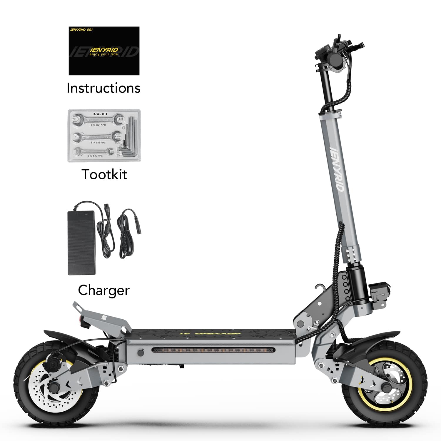 iENYRID S1 Off-Road Electric Scooter | 700W, 28 mph, 25-Mile Range