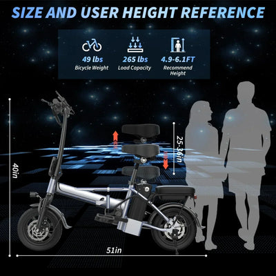 Refurbished Folding Electric Ebike 10.5ah Range 40KM