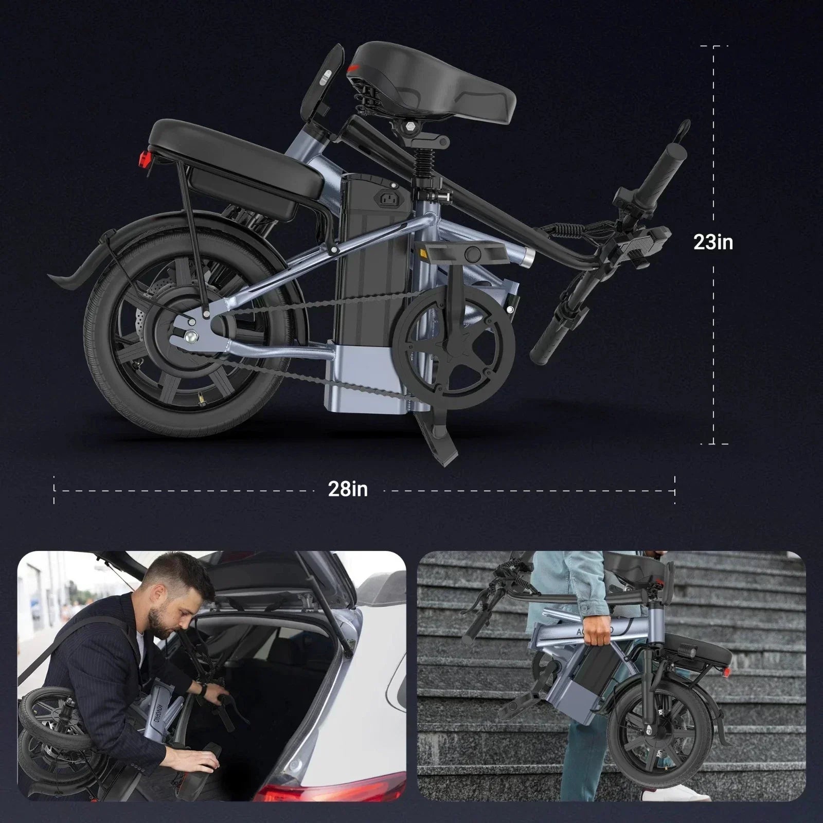 Refurbished Folding Electric Ebike 10.5ah Range 40KM