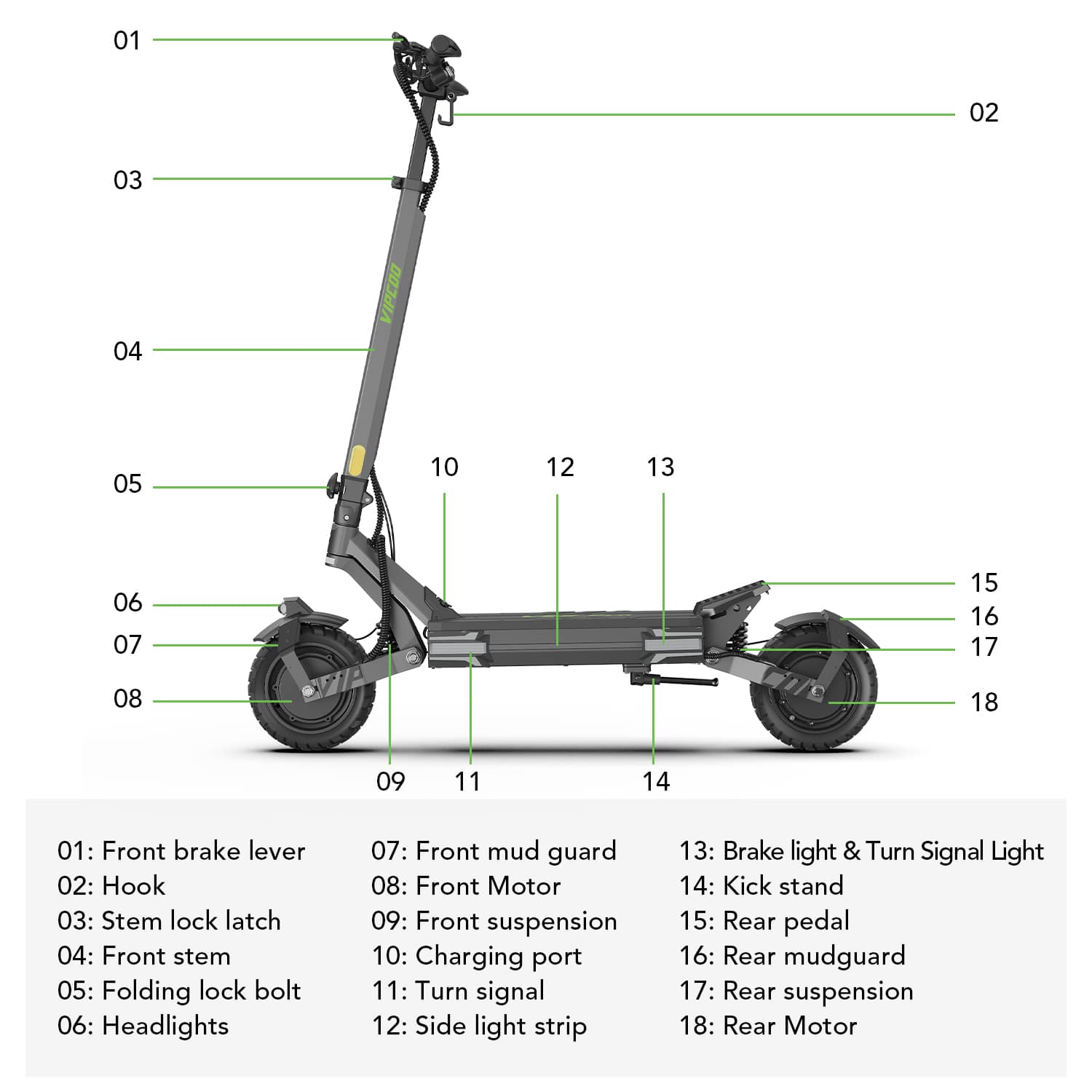 VIPCOO VS6 Pro Dual Motor Electric Scooter | 2400W, 37 mph, 40-Mile Range