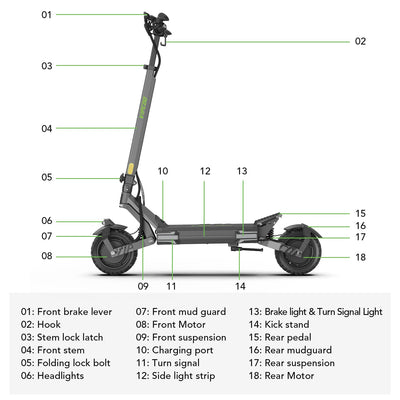 VIPCOO VS6 Pro Dual Motor Electric Scooter | 2400W, 37 mph, 40-Mile Range