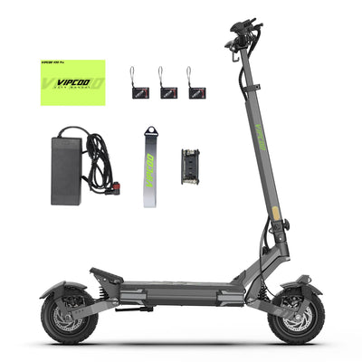 VIPCOO VS6 Pro Dual Motor Electric Scooter | 2400W, 37 mph, 40-Mile Range