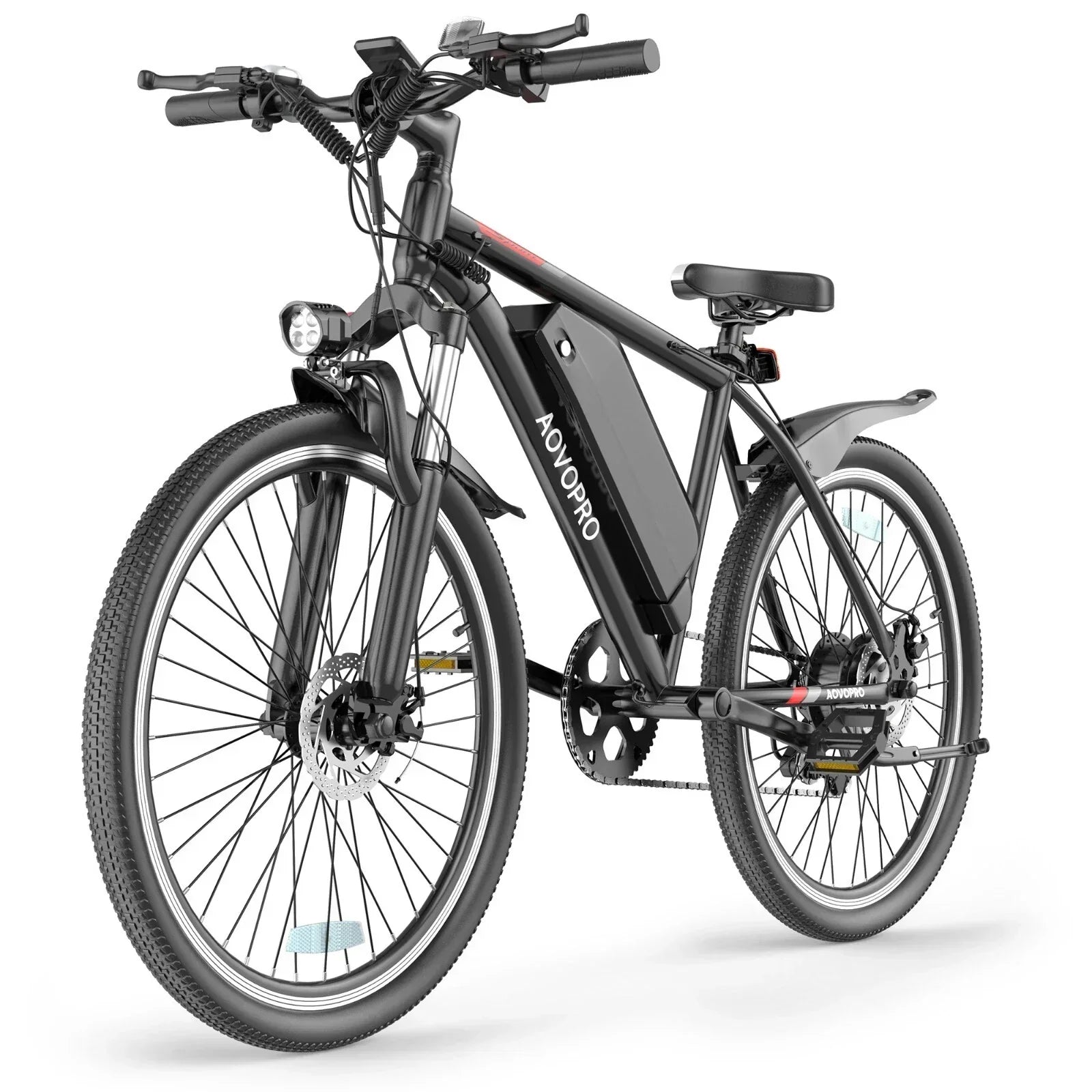 AOVOPRO Electric Bike BK520 for Adults with 250W Brushless Motor, 40Miles 15mph