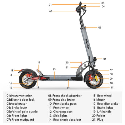 iENYRID A1 Commuter Electric Scooter | 800W, 28 mph, 20 Mile Range