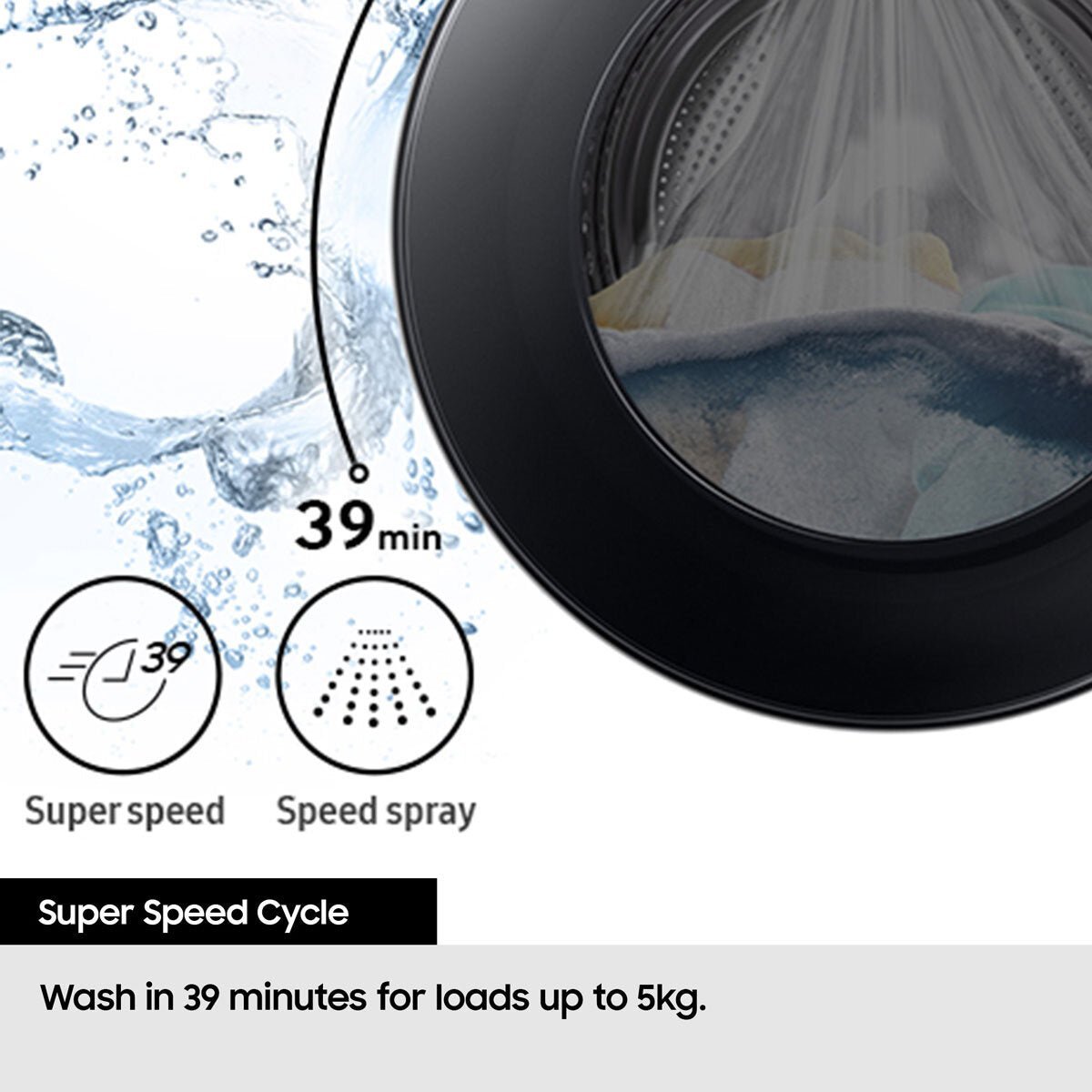 Samsung WD11DG5B15BBEU 11/6kg Washer Dryer, E Rated in Black - Image 7
