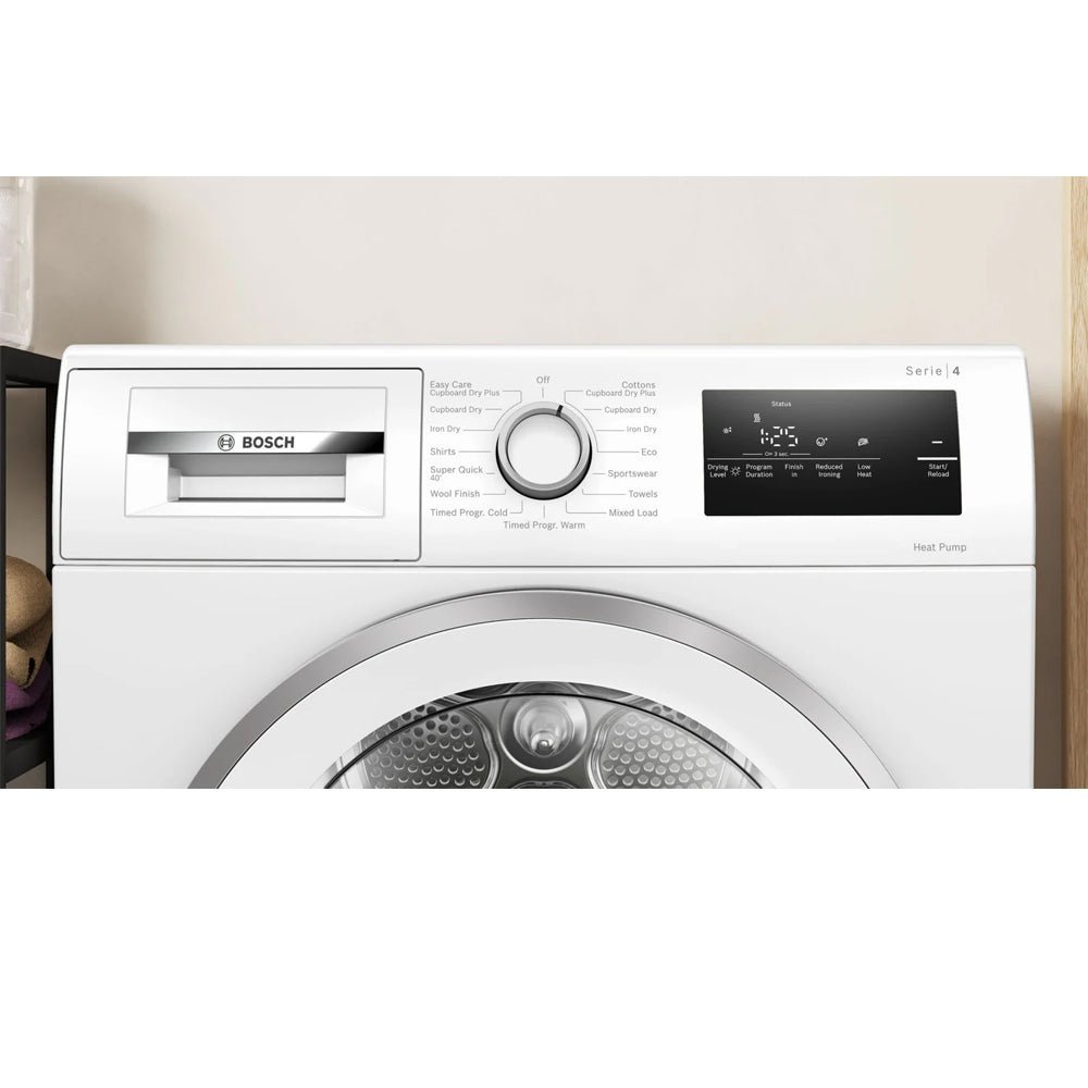 Bosch Series 4 WTH85226GB 8kg Freestanding Heat Pump Tumble Dryer White – A++ Rated - Image 4