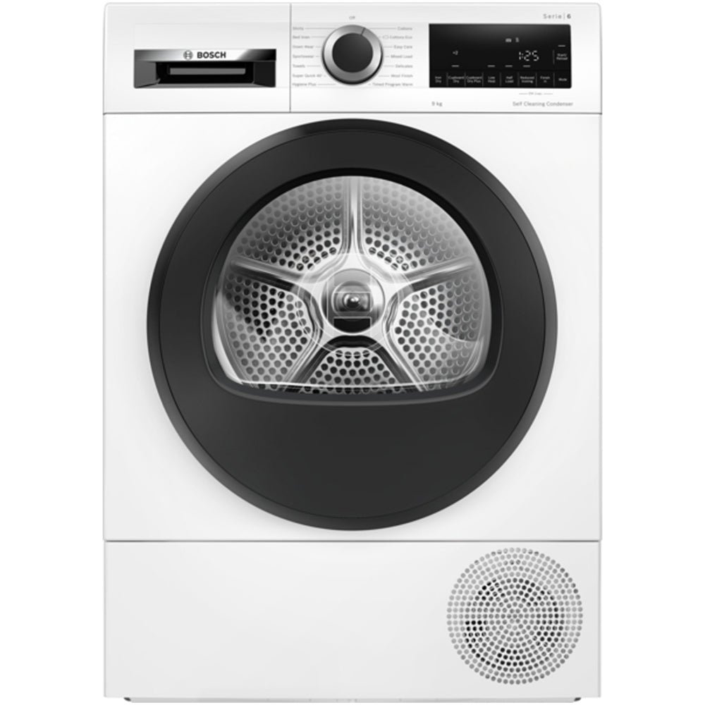 Bosch WQG245A0GB Series 6 9kg Heat Pump Tumble Dryer White – A+++ Rated