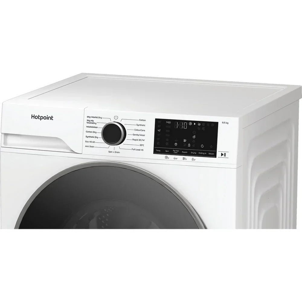 Hotpoint HBD9681ANTSTAIN 9+6kg 1400 Spin Freestanding Front Load Washer Dryer – White - Image 2