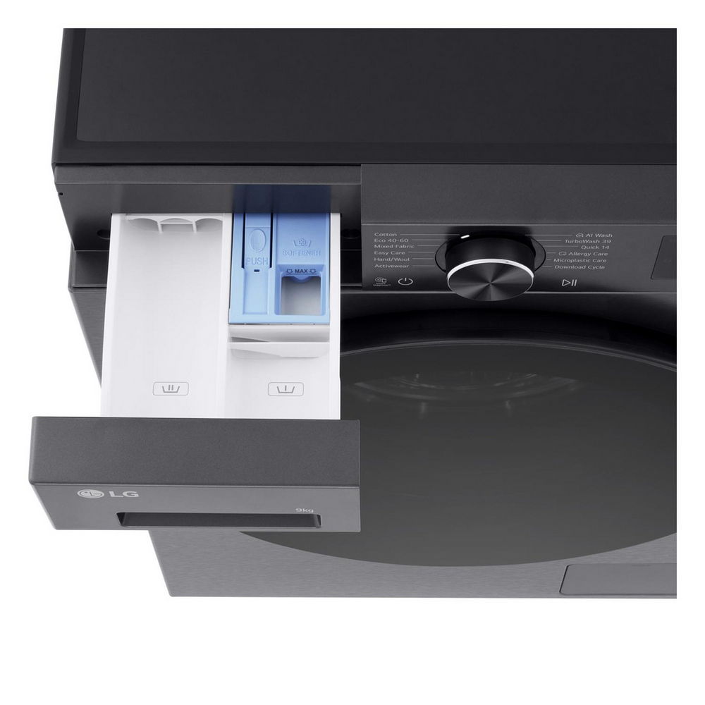LG F2X50S9TBB 9kg 1200 Spin AI Direct Drive Freestanding Washing Machine Black - Image 8