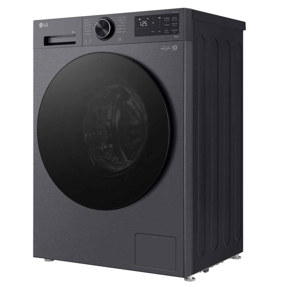 LG F2X50S9TBB 9kg 1200 Spin AI Direct Drive Freestanding Washing Machine Black - Image 3