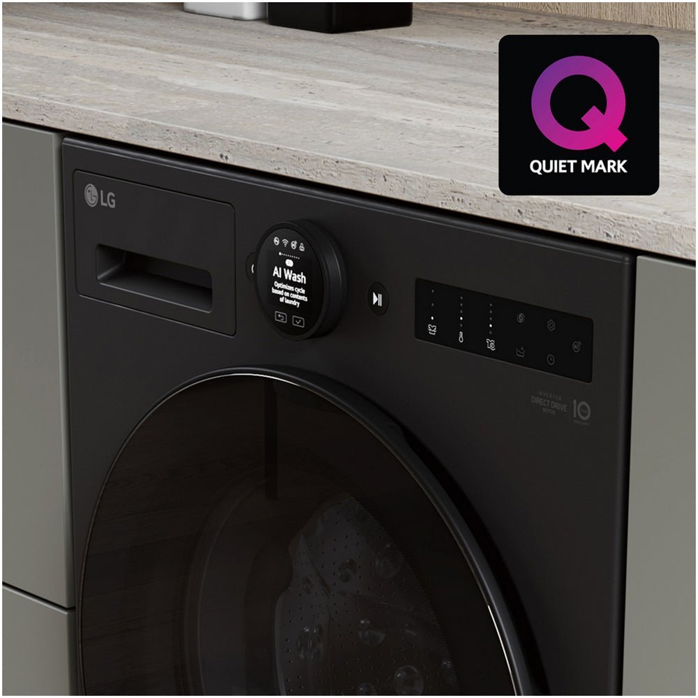 LG F4X7009TBB 9kg 1400 Spin AI Direct Drive Freestanding Washing Machine Black - Image 5