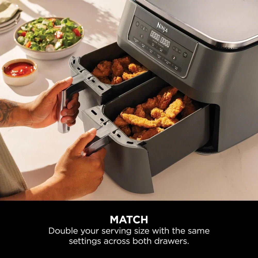 Ninja 6 in 1 Dual Zone Air Fryer 7.6L DZ300UK – Gun Metal Grey - Image 4