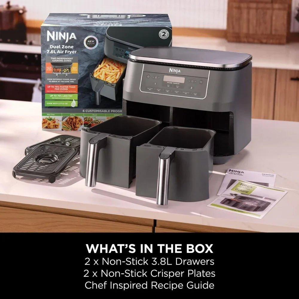 Ninja 6 in 1 Dual Zone Air Fryer 7.6L DZ300UK – Gun Metal Grey - Image 10