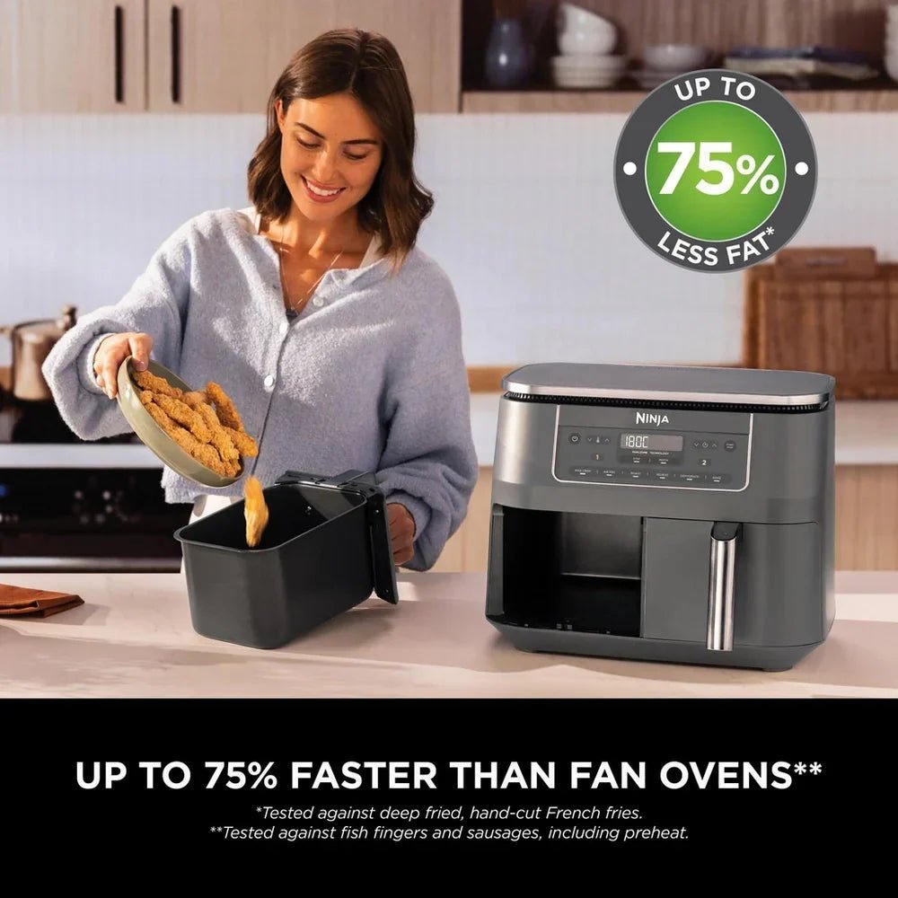 Ninja 6 in 1 Dual Zone Air Fryer 7.6L DZ300UK – Gun Metal Grey - Image 6