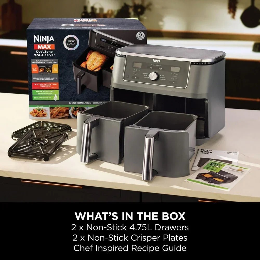 Ninja MAX 6 in 1 Dual Zone Air Fryer DZ400UK 9.5L Gunmetal Grey – Clearance - Image 5
