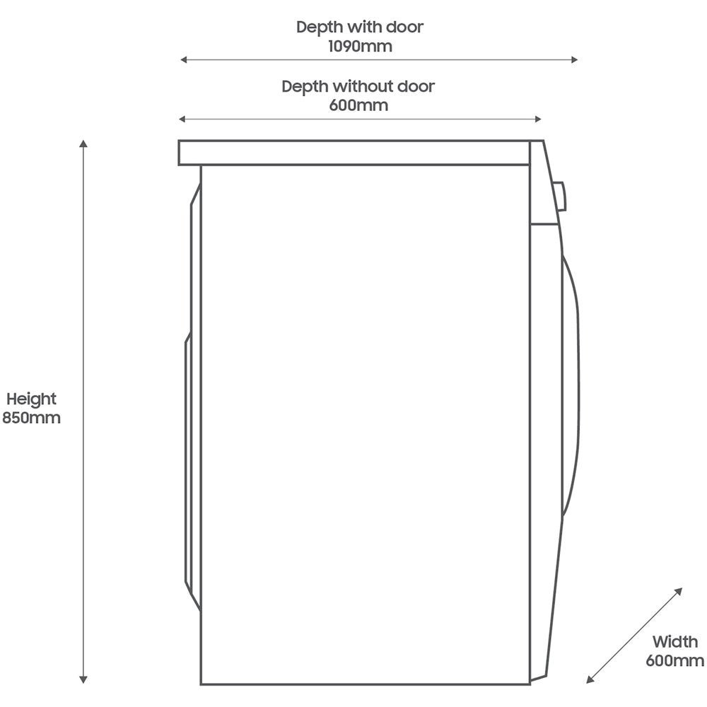 Samsung Series 8 WW11DB8B95GHU1 Bespoke AI Energy 11kg 1400 Spin Smart Washing Machine White - Image 5