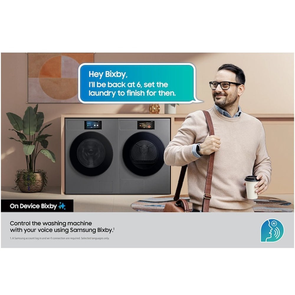 Samsung Series 9 DV90F09F4SU1 with AI Home 9kg Heat Pump Tumble Dryer Dark Steel - Image 7