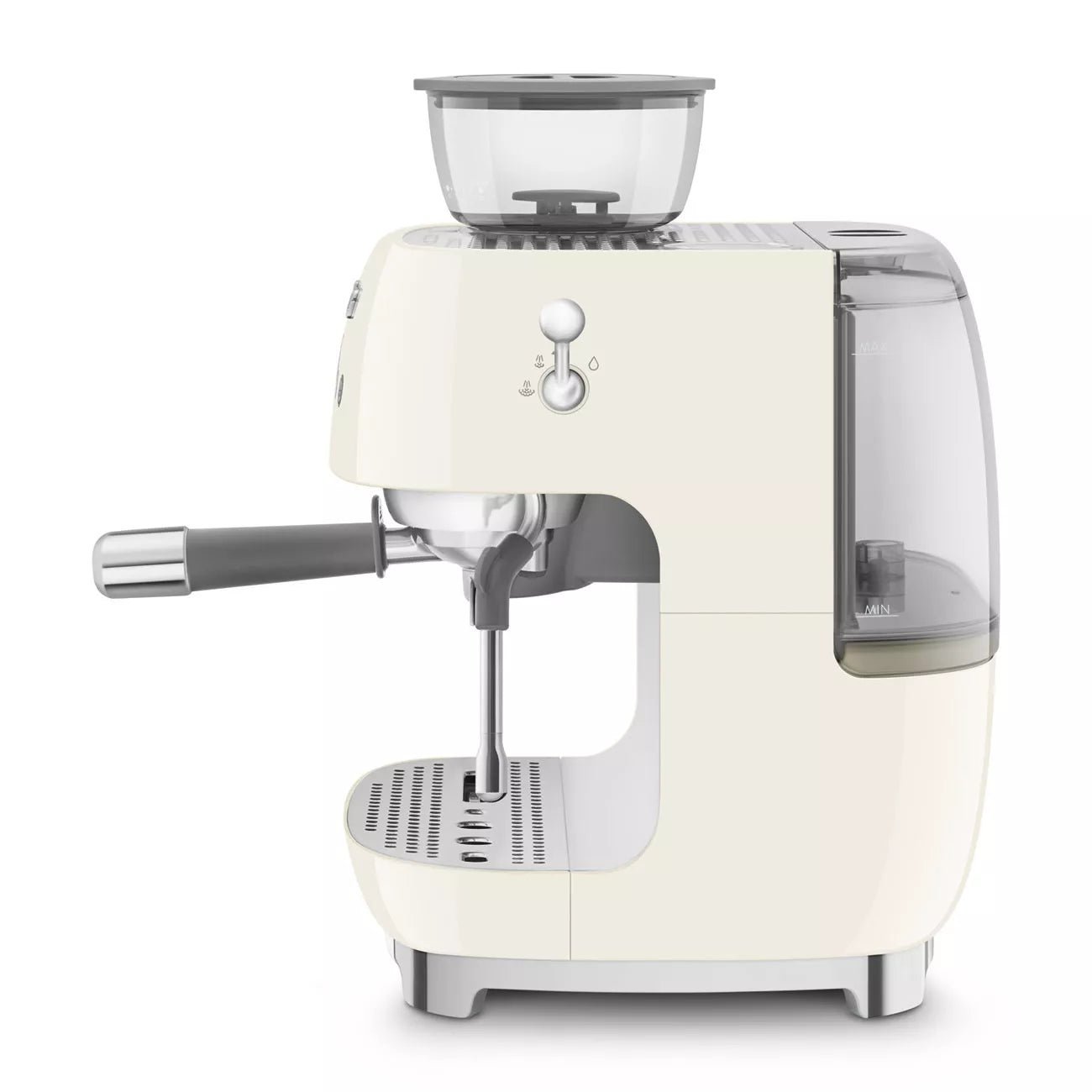 Smeg EGF03CRUK Retro Espresso Coffee Machine with Grinder in Cream - Image 3