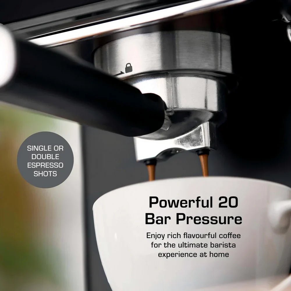 Swan SK22113BLK Espresso Digital Coffee Machine with Built-in Milk Frother – Black - Image 3